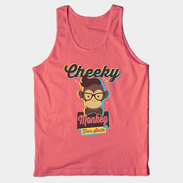 Cheeky Monkey Tank Top by Alema Art